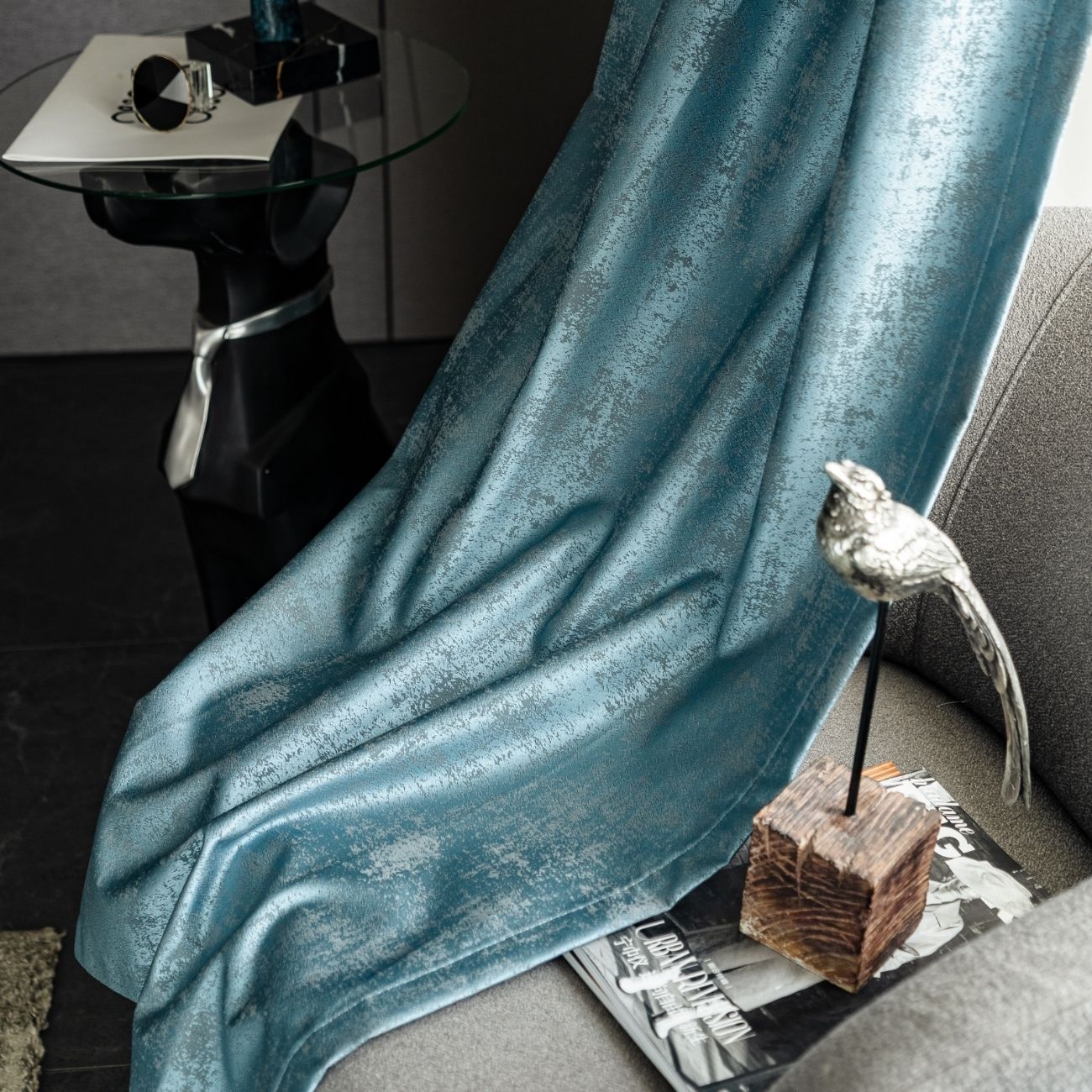 Bedroom Darkness Curtain 1 Piece Brown