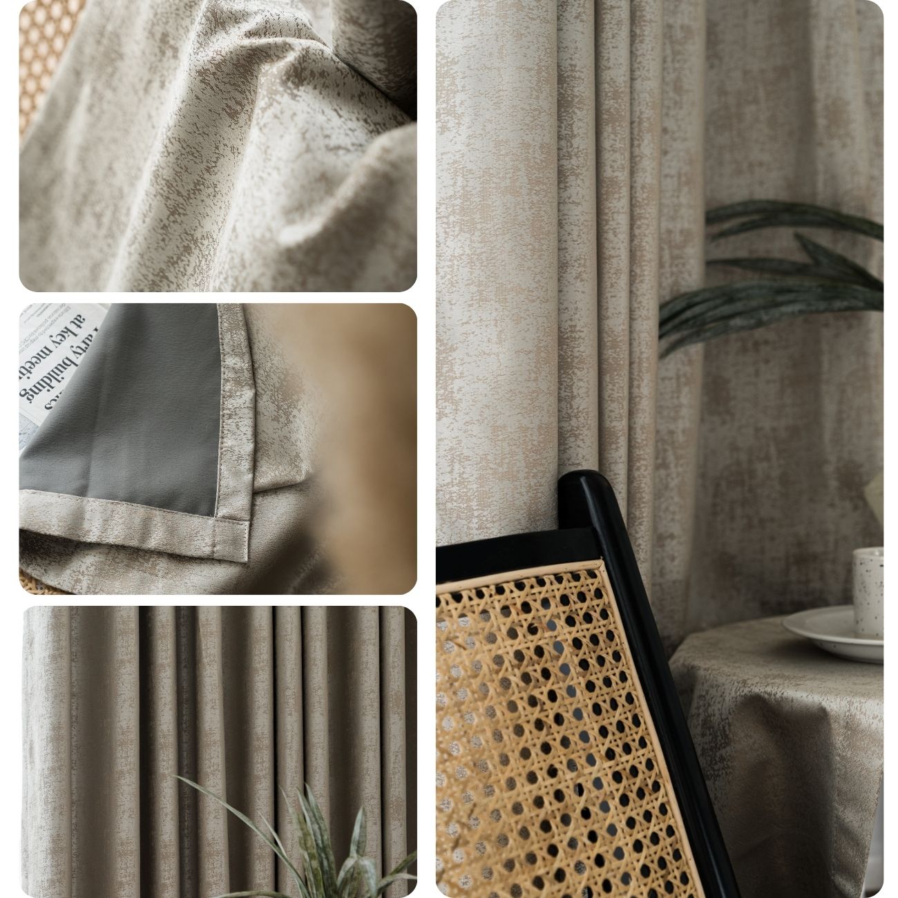 Bedroom Darkness Curtain 1 Piece Brown