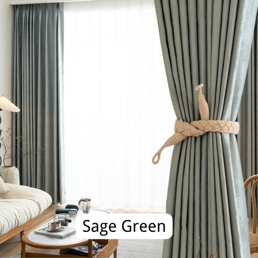 Green Blackout Bedroom Curtains 1-panel