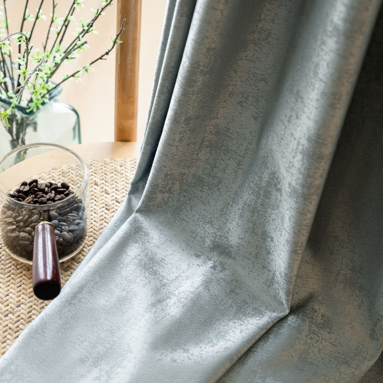 Green Blackout Bedroom Curtains 1-panel