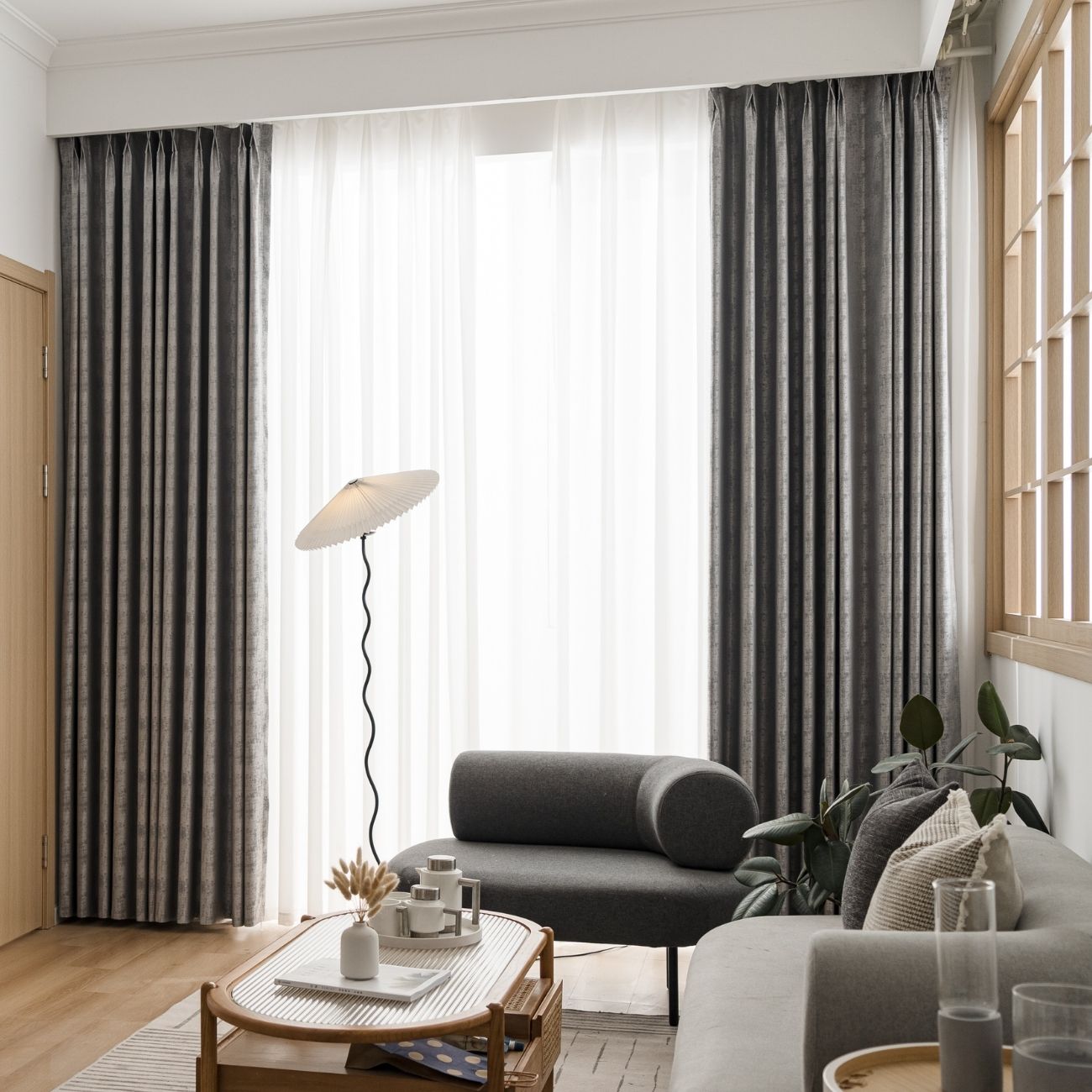 Bedroom Darkness Curtain 1 Piece Brown