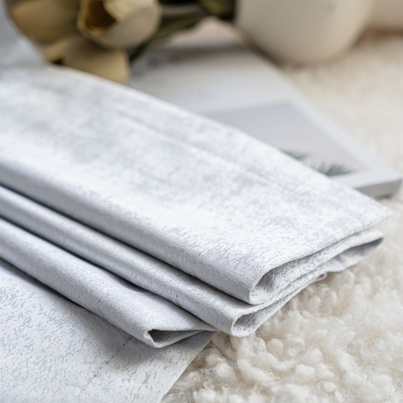 White Blackout Bedroom Curtains 1-panel