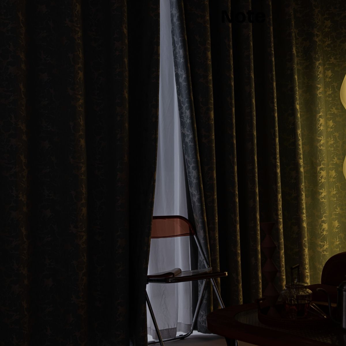 Bedroom Darkness Curtain 1 Piece Blue