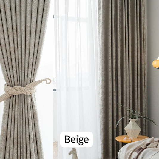 Bedroom Darkness Curtain 1 Piece Brown